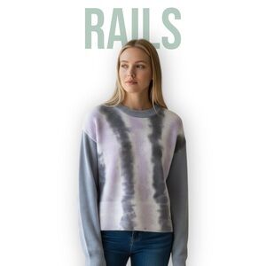 RAILS Karis Purple Tie Dye Sweater Medium